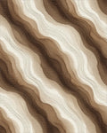 White Brown Cream Rug - cutout