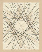 Minimalist Geometric Cream Black Rug - cutout