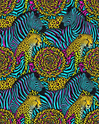 Magenta Yellow Dense Rug - cutout