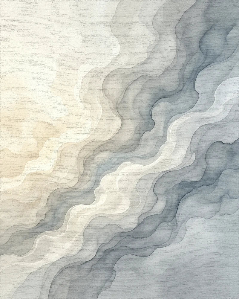 White Gray Silver Rug - cutout