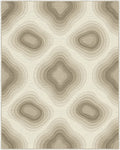 Cream Beige Geometric Rug - cutout