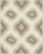 Cream Beige Geometric Rug - cutout