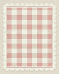 Pink Beige White Rug - cutout