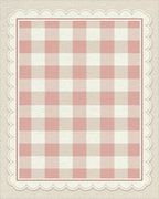 Pink Beige White Rug - cutout