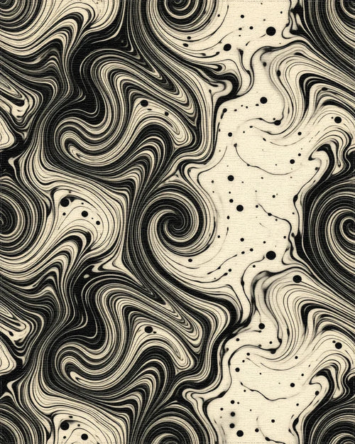 Black Geometric Space Rug - cutout