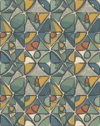 Green Blue Yellow Rug - cutout