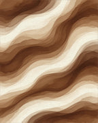 Brown White Cream Rug - cutout