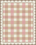 Pink Beige White Rug - cutout