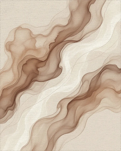 Beige Minimalist Delicate Rug - cutout