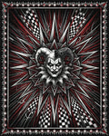 Black White Crimson Rug - cutout