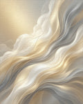 Gold Gray Abstract Rug - cutout