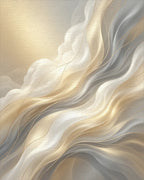 Gold Gray Abstract Rug - cutout