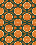 Botanical Citrus Forest Green Rug - cutout