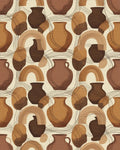 Beige Brown Geometric Rug - cutout