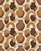 Beige Brown Geometric Rug - cutout