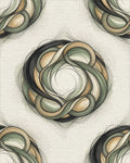 Green White Abstract Rug - cutout