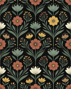 Scandinavian Black Green Rug - cutout