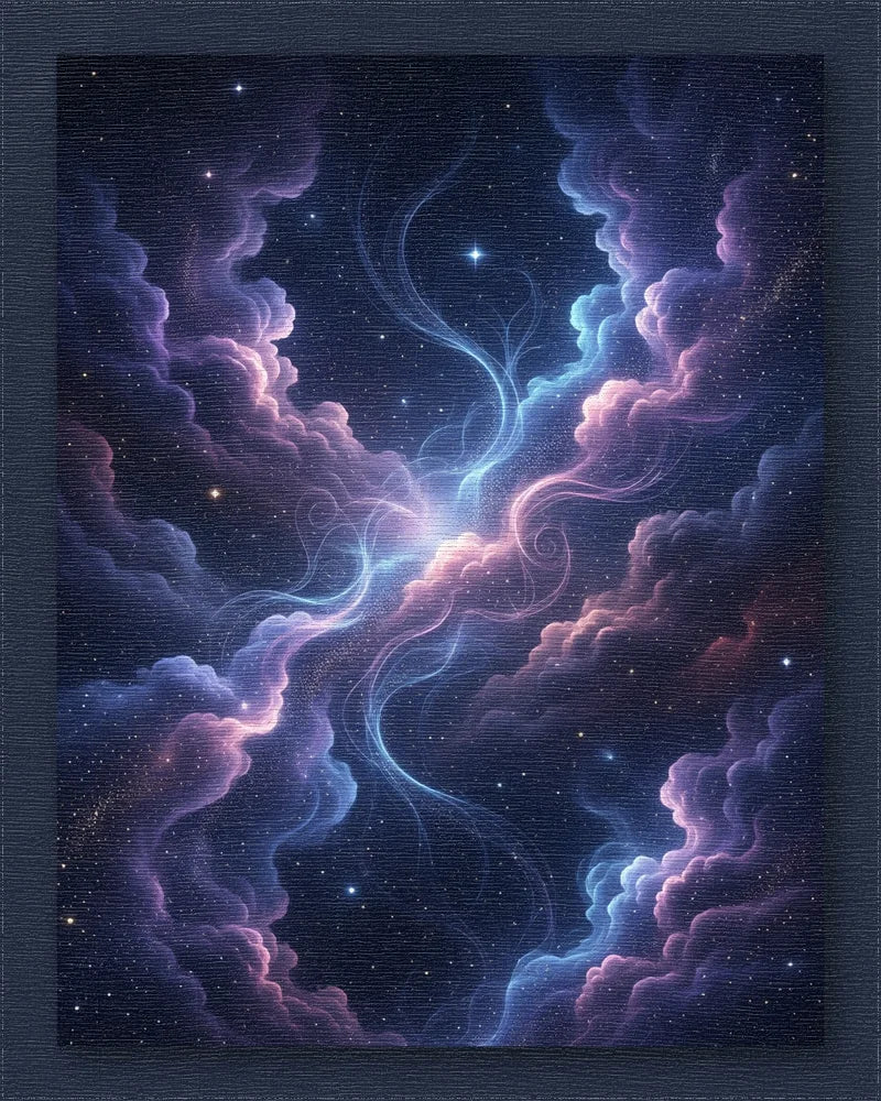 Midnight Nebula Celestial Area Rug - cutout