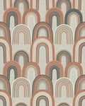 Minimalist Terracotta Arch Earth Tone Rug - cutout