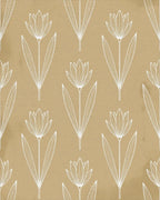 Beige White Floral Rug - cutout