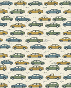 Minimalist Automotive Silhouette Cream Area Rug - cutout