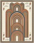 Terracotta Arch Geometric Statement Rug - cutout