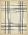 Minimalist Linear Oatmeal Area Rug - cutout