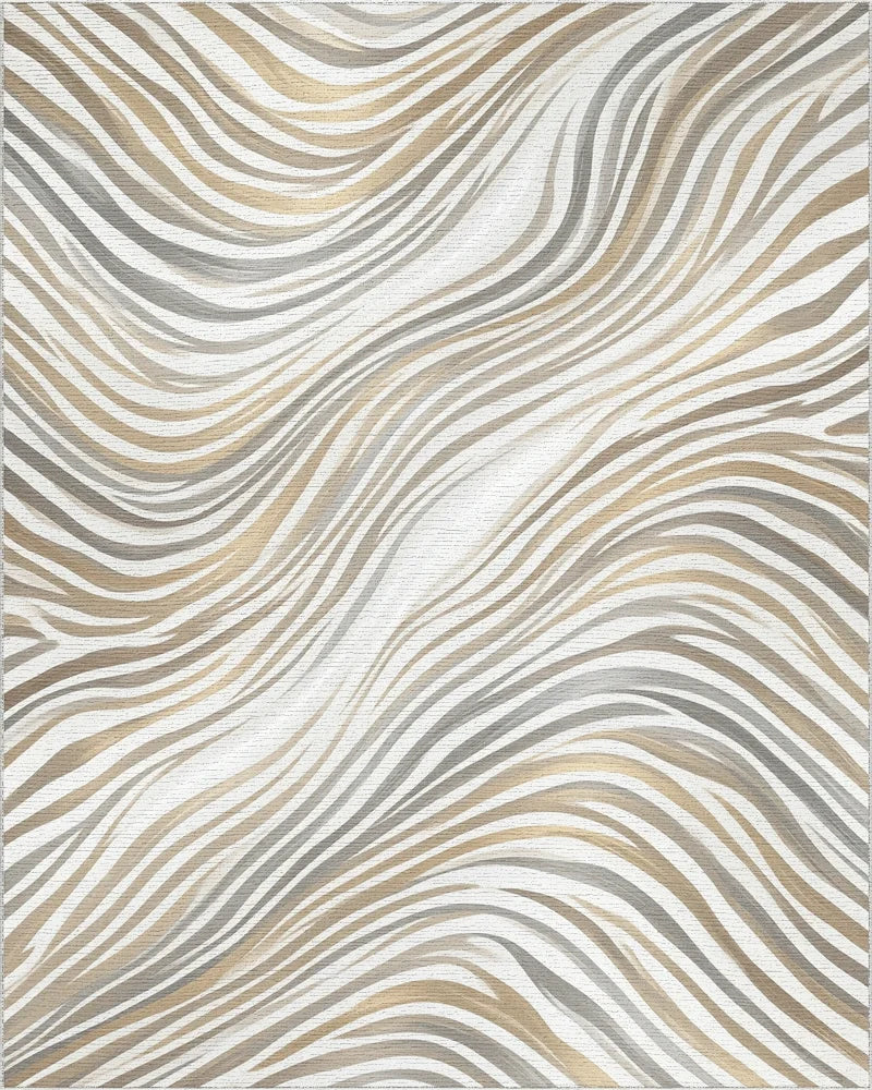 Animal Print White Rug - cutout