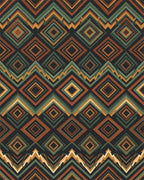 Green Cream Geometric Rug - cutout