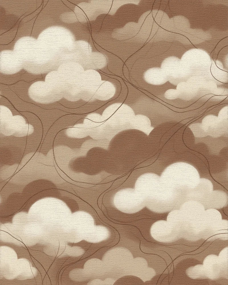 Cream White Abstract Rug - cutout