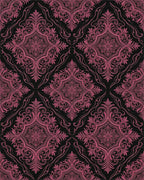 Vintage Black Magenta Rug - cutout