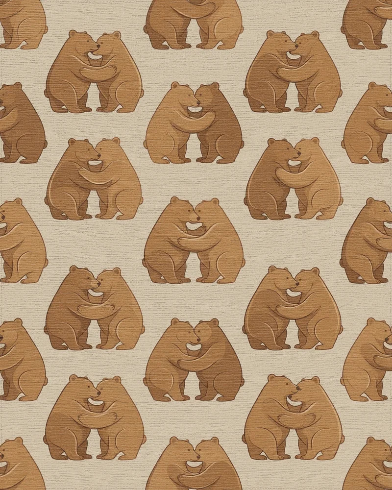 Brown Beige Minimalist Rug - cutout