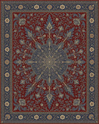 Red Indigo Gold Rug - cutout