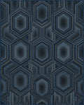 Midnight Geometric Hexagon Area Rug - cutout