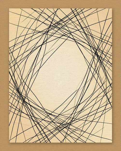 Black Cream Beige Rug - cutout