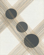 Gray White Geometric Rug - cutout
