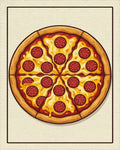 Minimalist Circular Culinary Area Rug - cutout
