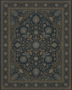Blue Gold Traditional Rug - cutout