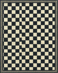 Gray Cream Geometric Rug - cutout