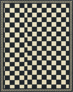 Gray Cream Geometric Rug - cutout