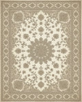 Cream Brown Traditional Rug - cutout
