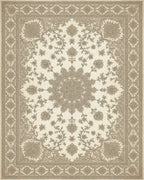 Cream Brown Traditional Rug - cutout