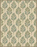 Scandinavian Green Olive Rug - cutout