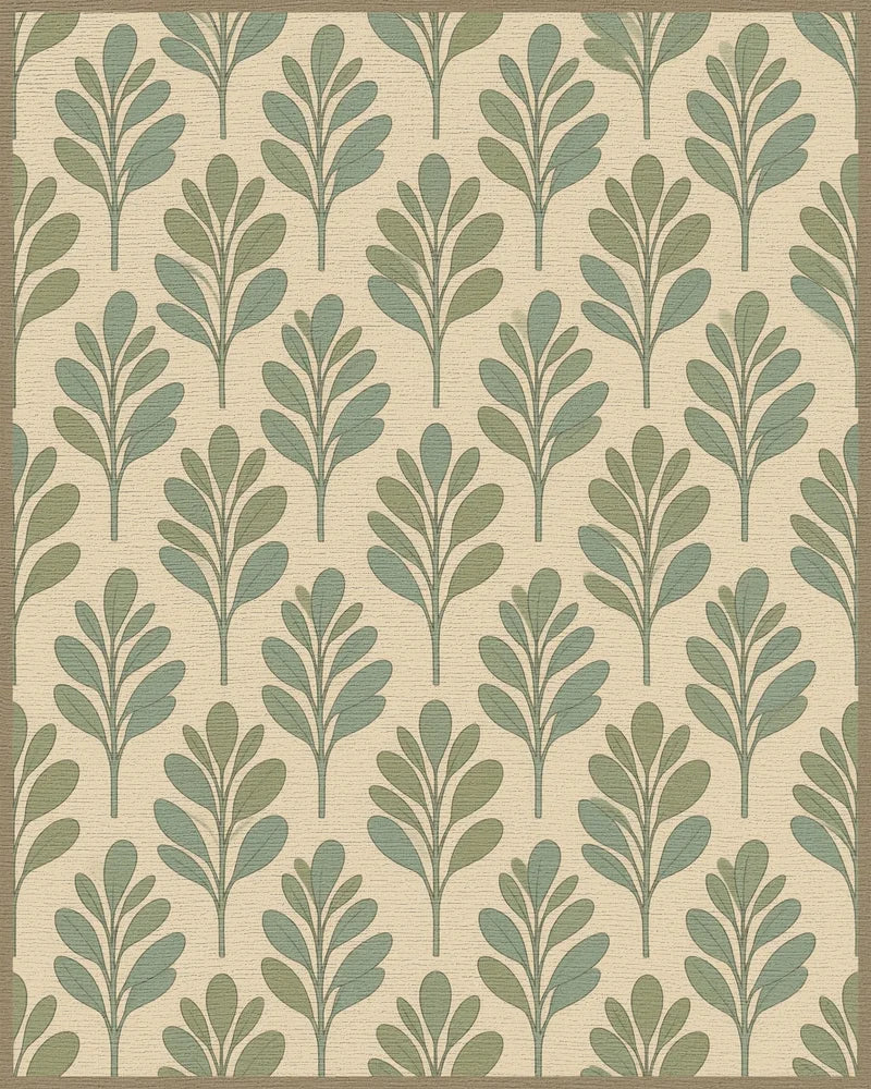 Scandinavian Green Olive Rug - cutout