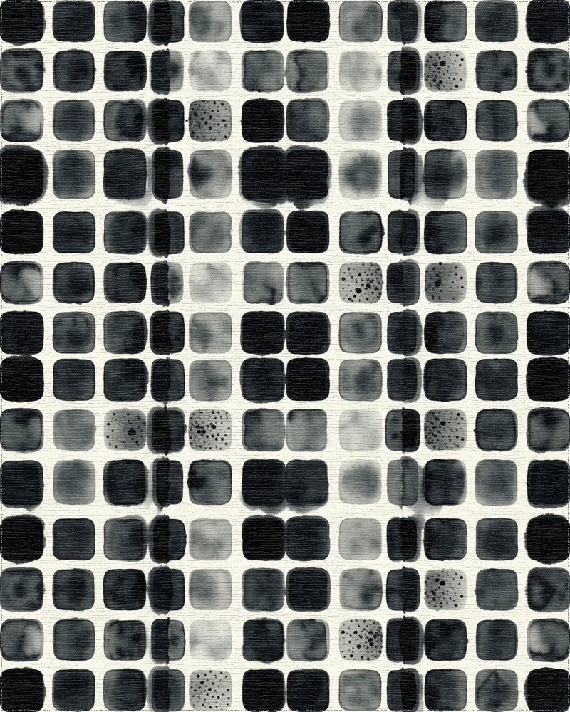Black White Minimalist Rug - cutout