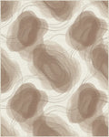 White Cream Abstract Rug - cutout