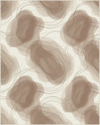 White Cream Abstract Rug - cutout