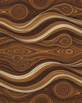 Walnut Grain Flowing Linear Rug - cutout