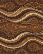 Walnut Grain Flowing Linear Rug - cutout