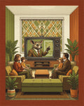 Green Gold Orange Rug - cutout